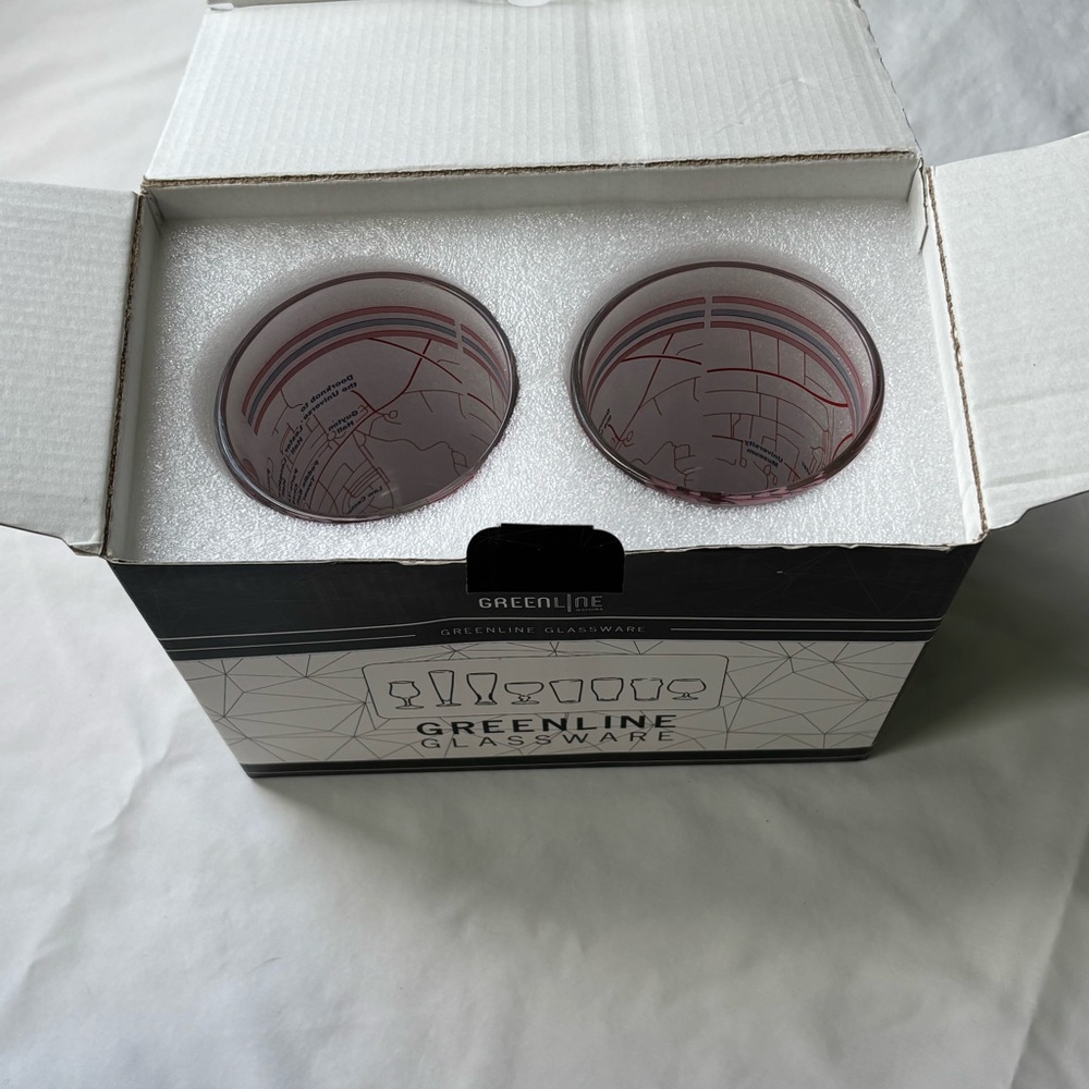 Ole Miss University of Mississippi Logo Campus Map Pint Glasses NIB - Picture 5 of 9